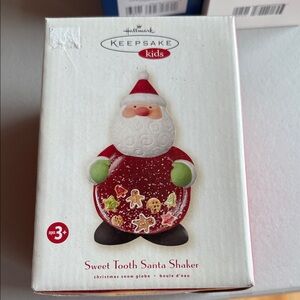 Hallmark Keepsake Kids Santa Shaker with Red and Green Accents